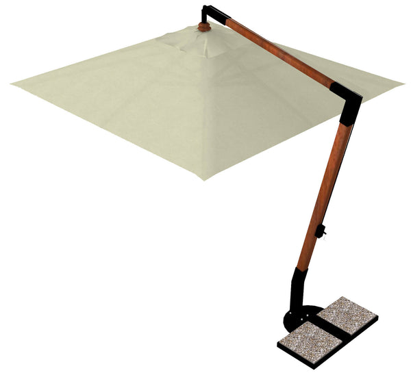 prezzo Dezentraler Gartenschirm 4x4m aus Holz mit Acrylabdeckung Danieli San Francisco Ecru