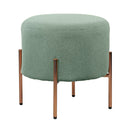 Pouf Poggiapiedi Ø40 cm in Tessuto Kate Verde