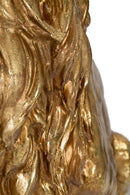 Statua Leone 67x80x36,5 cm in Poliresina Oro