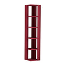 Libreria angolare 34x34x161 cm Nati bordeaux 5 ripiani