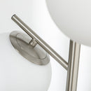 Piantana da Interno 3x E27 Ø27x159 cm 3 Punti Luce in Acciaio e Vetro Argento