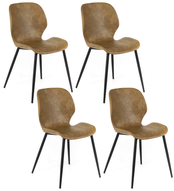 Set 4 Sedie 55x45xH83 cm in Soft-Touch Diana Sabbia acquista