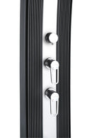 Doccia Solare Ibrida da Giardino 40L Miscelatore e Doccetta Lavapiedi Antracite/Inox