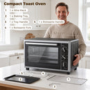 Fornetto Elettrico Ventilato 32 L 1500 W 52,8x38x35 cm con Controllo Temperatura Girarrosto e Timer Nero      