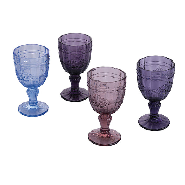 Set mit 4 Gläsern Syrah Provence in Villa d'Este Home Tivoli Purple Glass online