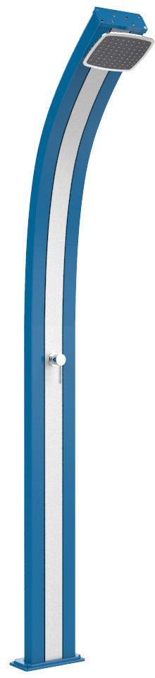 prezzo Doccia Solare da Esterno Giardino 25L Miscelatore Arkema Spring Fascia Inox Blu