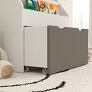Libreria per Bambini 3-8 Anni 62.5x30x70 cm a 3 Ripiani con Cassetto Inferiore in MDF Grigio      