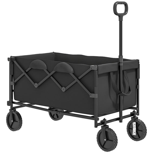 prezzo Carrello da Giardino 160L 95x55x102 cm Capacità 100 kg Pieghevole Nero
