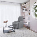 Copripoltrona Reclinabile Elasticizzato Taglia Unica con Tasca Laterale Grigio Chiaro