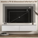 Mobile Sospeso con Armadietti con Ante a Ribalta 160x35x30 cm in Legno Bianco Lucido   