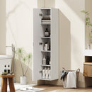 Mobile Bagno Sospeso a Colonna 30x31.5x160 cm con Ripiani Regolabili e Chiusura Soft Close in MDF Bianco      