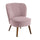 Poltrona Relax in Legno e Tessuto Colore Malva Rosa Modello Kansas 59x66x75H cm
