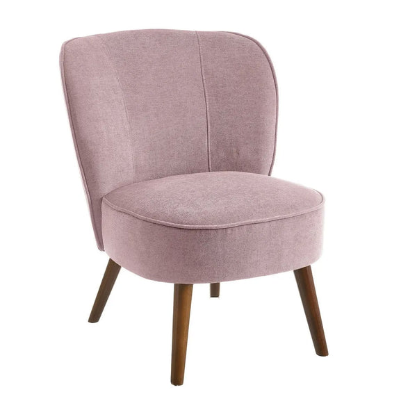 Poltrona Relax in Legno e Tessuto Colore Malva Rosa Modello Kansas 59x66x75H cm prezzo