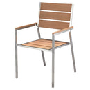 Set Tavolo e 6 Sedie da Giardino in Acciaio e Sumpar Wood Kraus Donatello