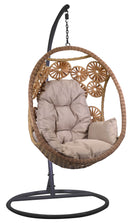 Amaca Dondolina da Giardino 116x100x200 cm Clinton Beige