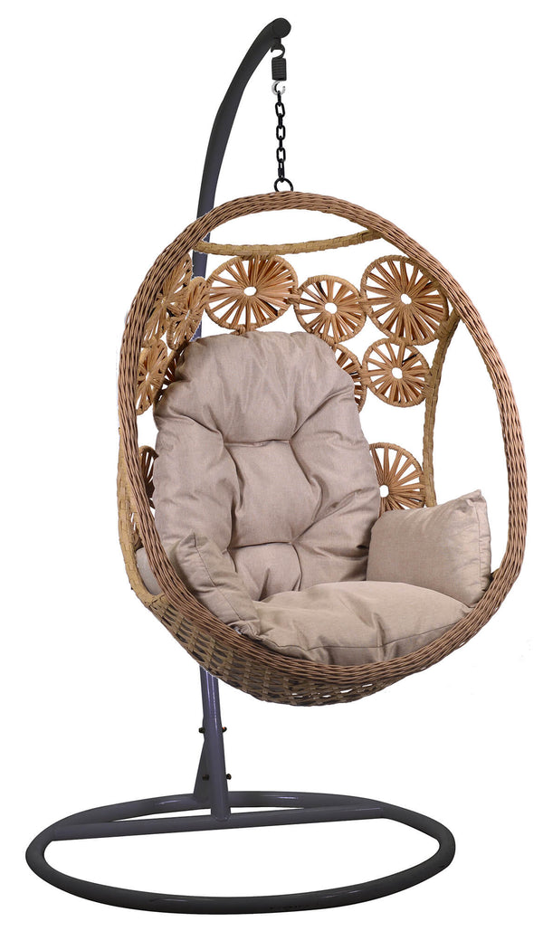 Gartenschaukel Hängematte 116x100x200 cm Clinton Beige acquista