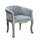 Coreen Sessel aus grauem Samt 61x61x71 h cm in grauem Holz