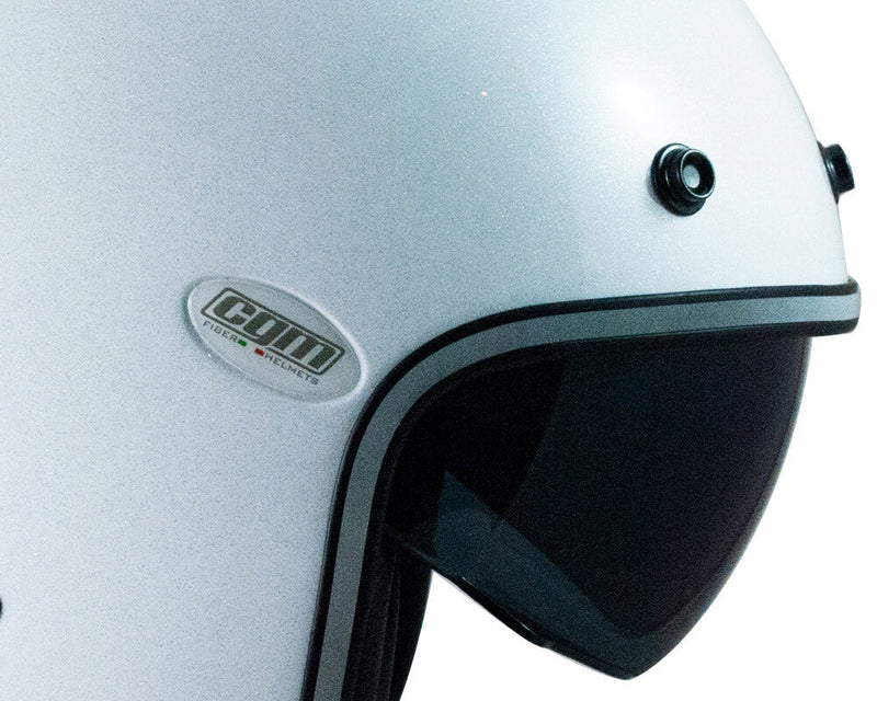 Casco Jet per Scooter CGM Porto Diamond 177Y Bianco Glitter Varie Misure