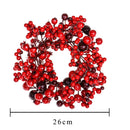 Set 2 Centrotavola con Bacche e Ilex Ø26 cm Rosso