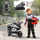 Moto Elettrica per Bambini da 6V con Rotelle Rimovibili Fari e Musiche Bianco      