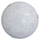 Plafoniera 1xE27 Ganci Cromo Vetro Graffio Bianco E-Energy Ada