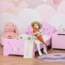 Struttura Letto Singolo per Bambini 143x73x60 cm in Legno di Pioppo Rosa