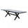 Djerba Ausziehbarer Tisch 200/260x100x75 h cm in anthrazitfarbenem Aluminium