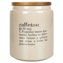 Barattolo Biscotti con scritta "Galletas" 800 ml in Gres VdE Tivoli 1996 Spagnolo
