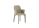 Set 4 Sedie Sophia 53,5x62,5x80 cm in Tessuto Easy-Clean Gambe in Metallo Bronzo Beige      