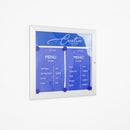 Bacheca con Apertura a Battente 51,5x48,7x2,3 cm in Alluminio Silver