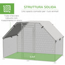 Pollaio Gabbia per Galline da Esterno 280x193,5x195 cm in Metallo
