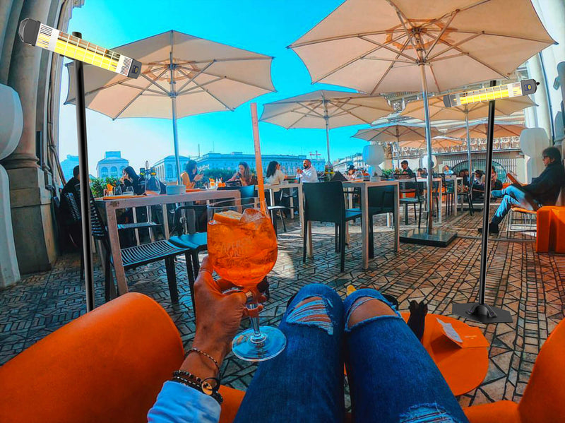 Stufa Elettrica ad Infrarossi 83x12,5x8,5 cm da Parete Soffitto 1800W Moel Iris