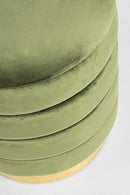 Set 2 Pouf Contenitore Darina Olive in Legno