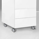 Rotelle Mak Ø80 mm con Piastra di Montaggio Plastica Grigia Acciaio e Tecnoplastica Emuca