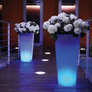 Vaso Luminoso da Giardino a LED 30x30x60 cm in Resina 5W Cedar Bianco Neutro