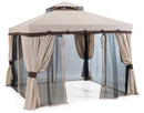 Gazebo da Giardino 3x3m in Alluminio Ecru