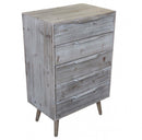 Cassettiera 5 Cassetti 60x40x95 h cm in Legno di paulownia Tortora