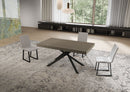 Tavolo Allungabile 160/244x80 cm Niket Tortora Gambe Antracite      