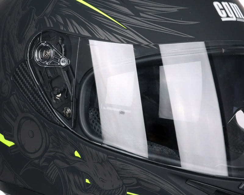 Casco Integrale per Scooter Visiera Lunga CGM Tampere Indian 316S Giallo Fluo Opaco Varie Misure