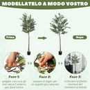 Pianta Artificiale di Olivo Alta 180 cm con 900 Foglie e 40 Olive Vaso Incluso Nero   