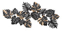 Pannelo Dark Leaf 133x6,5x63 cm in Ferro Nero e Oro