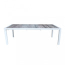 Tavolo Allungabile Portland 175/235x100x75 h cm in Alluminio Bianco