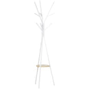 Appendiabiti da Terra Attaccapanni per Ingresso in Acciaio Bianco