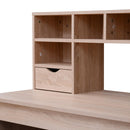 Scrivania Porta PC Design Classico con Cassetti in Legno Rovere 120x57x116 cm 