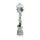 Weihnachtslaterne H60 cm aus Metall und Polyester mit Glitzer und Licht