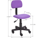 Sedia Poltrona Operativa con ruote Ufficio Cameretta Stanzetta in Tessuto Viola