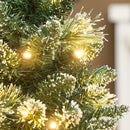 Albero di Natale Piccolo Innevato 60 cm  64 Rami e Pigne con 35 LED      