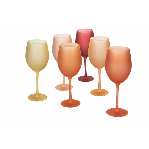 sconto Set 6 Kelche Ice Effect Happy Hour Sunset in Glas Villa d'Este Home Tivoli Rot