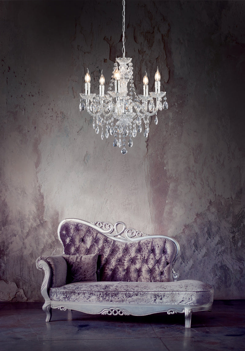 Lampadario da Interno  E14 in Metallo Cromo