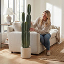 Pianta Artificiale di Cactus Ø25x111 cm con 3 Steli in EVA e Vaso in PP Verde      